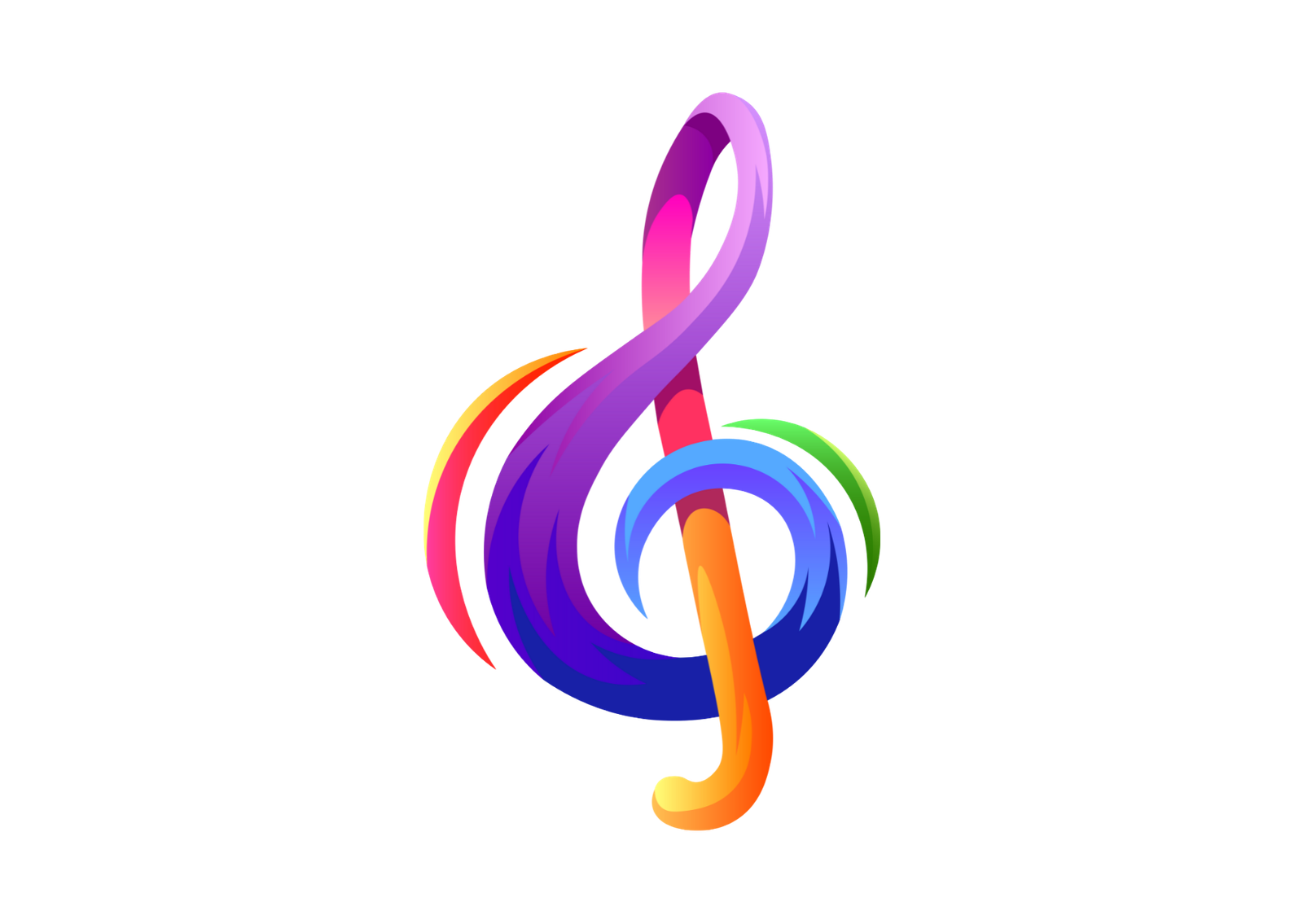 Colorful-Treble-Clef